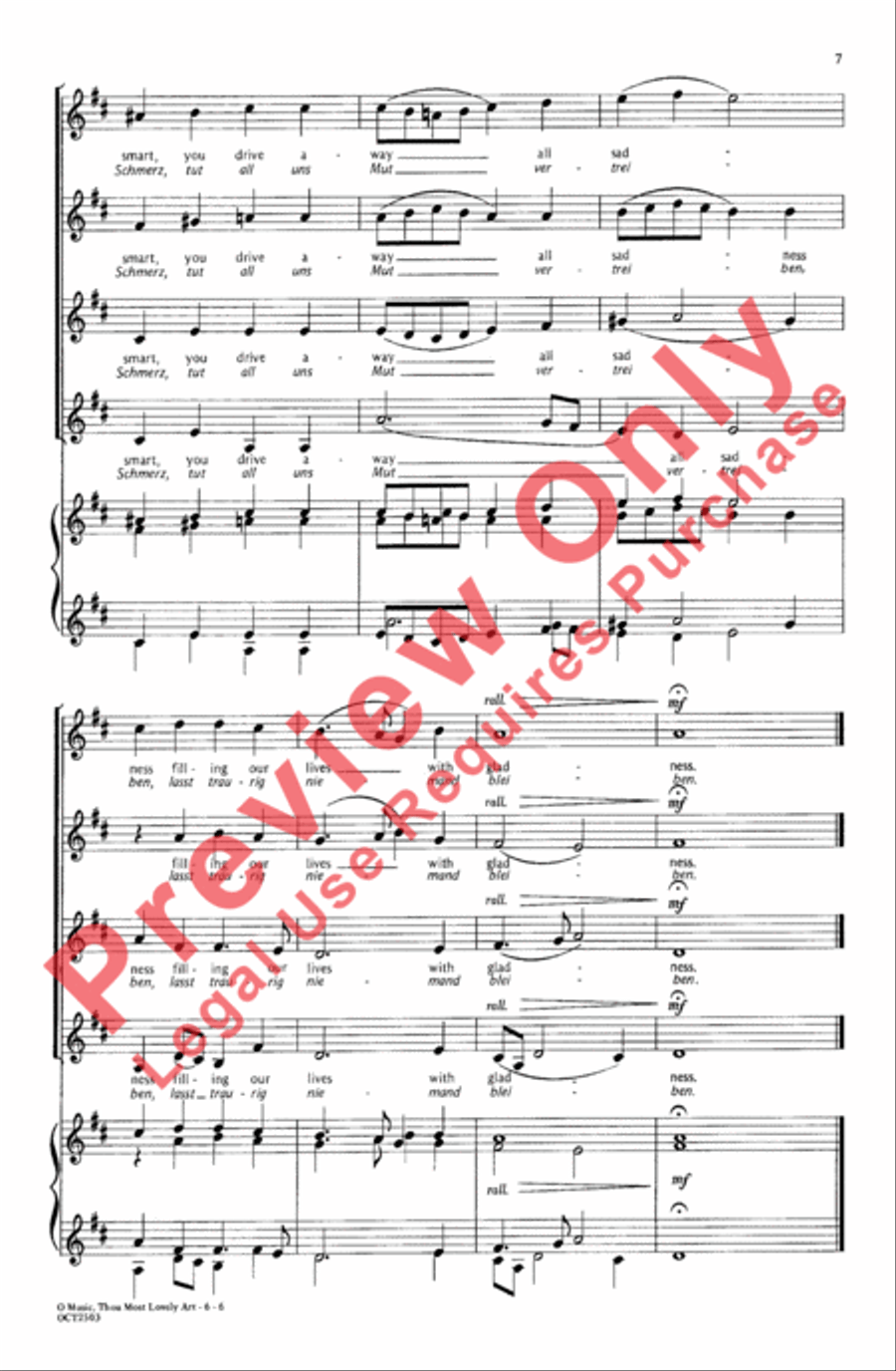 O Music, Thou Most Lovely Art Women's Choir scores gallery preview page 7