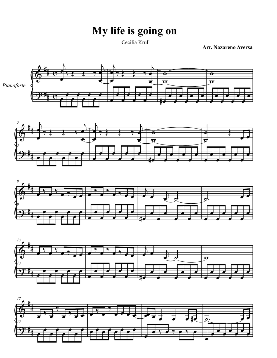 La Casa De Papel (my Life Is Going On) Piano Solo scores gallery preview page 1