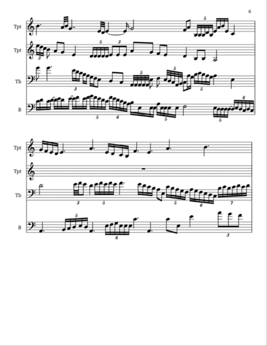 Canons for Brass Quartets Brass Quartet scores gallery preview page 6
