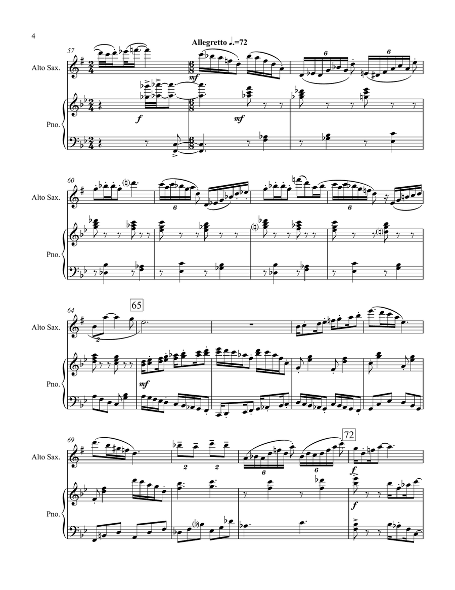 Rhapsody for Alto Saxophone and Piano image number null