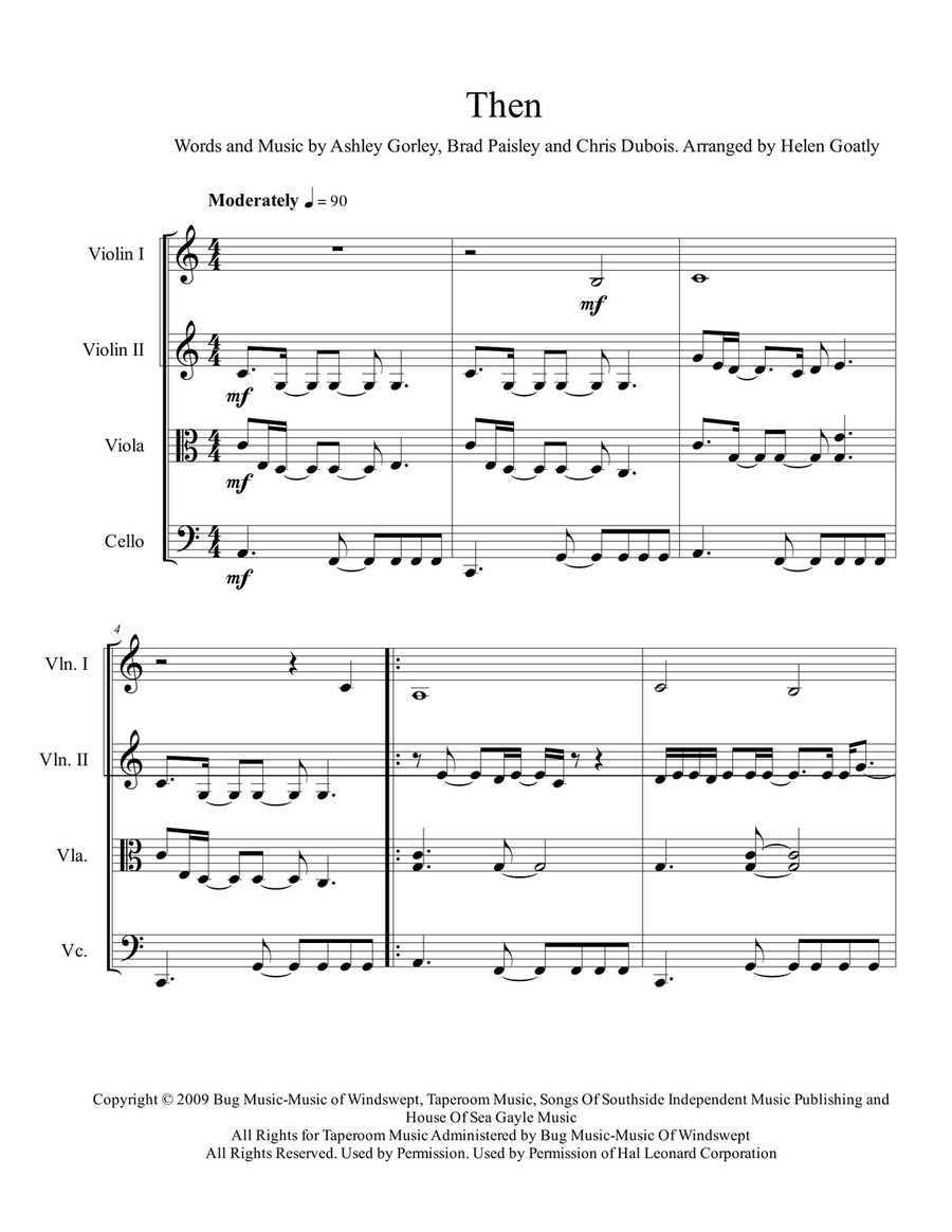 Then Then String Quartet scores gallery preview page 1
