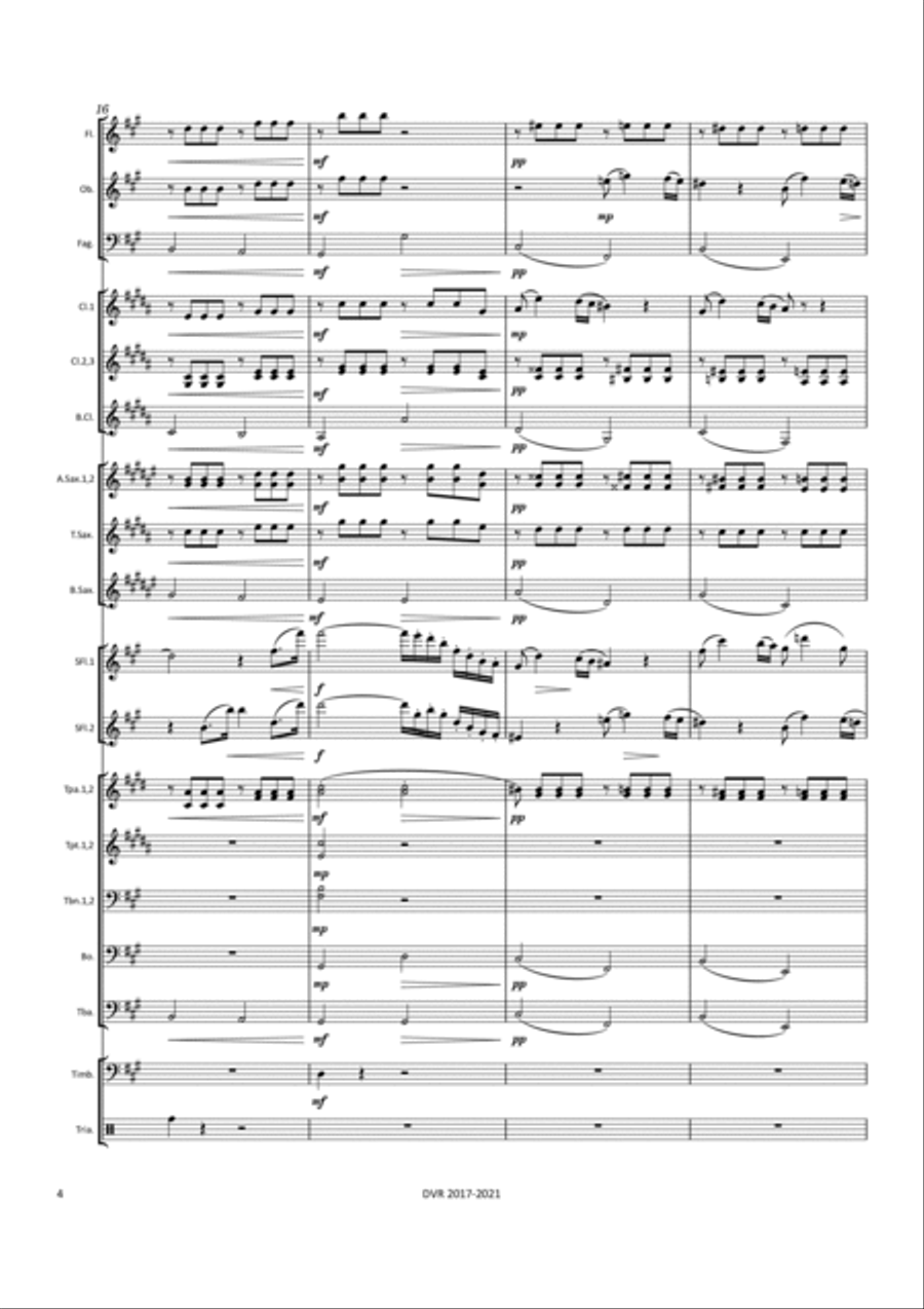 Doppler - Andante et Rondó - 2 flutes (or Flute and Clarinet) and Concert Band Concert Band scores gallery preview page 6