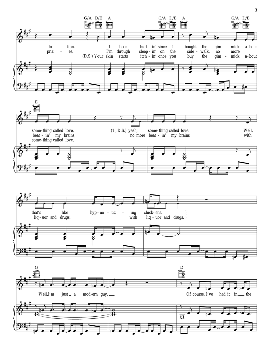 Lust For Life Piano, Vocal, Guitar scores gallery preview page 3