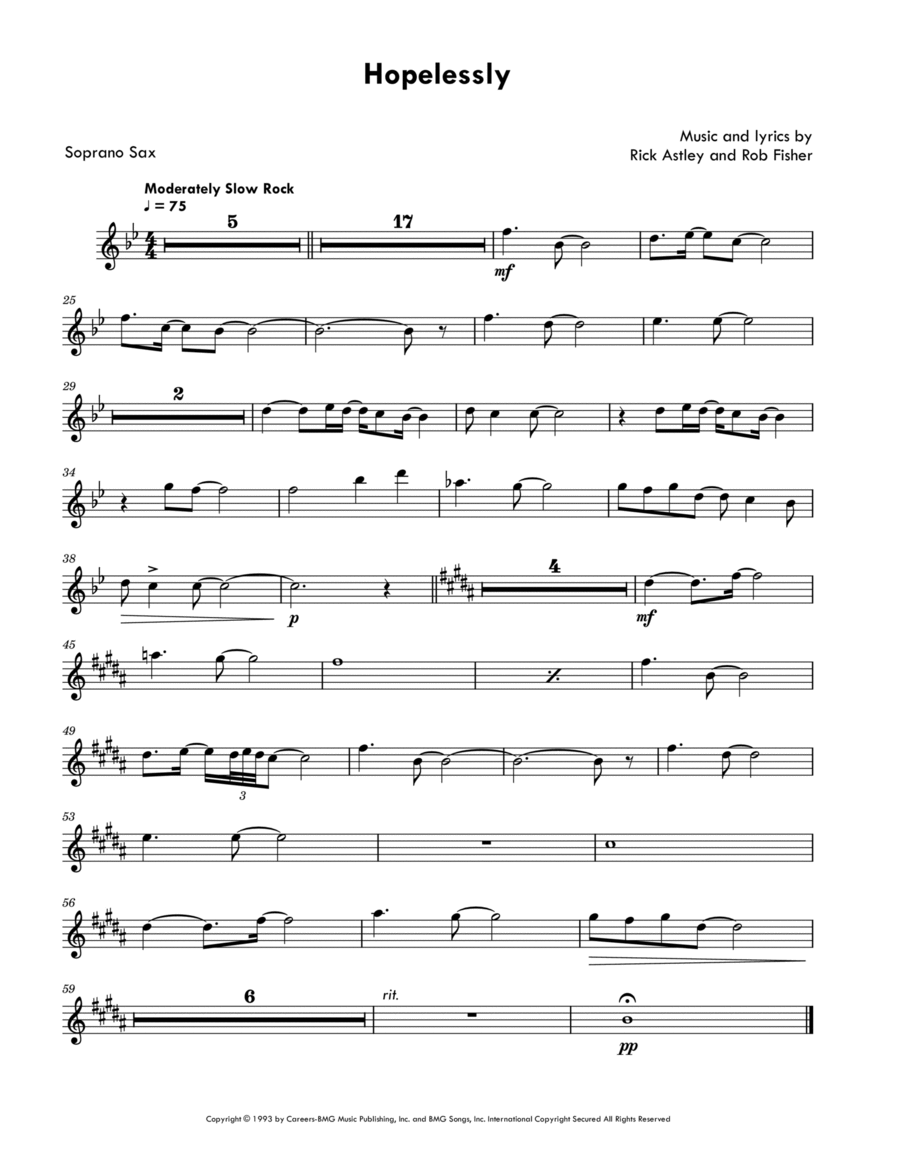 Hopelessly Soprano Saxophone scores gallery preview page 1