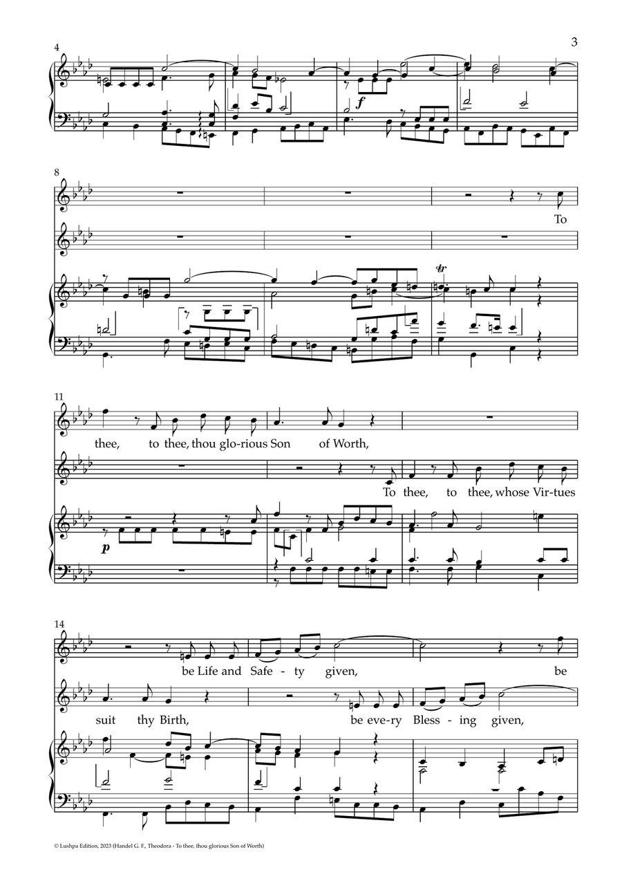 To thee, thou glorious Son of Worth Piano scores gallery preview page 5