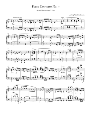 Beethoven 4th Piano Concerto in G Second Movement for piano solo with bonus piece "2020"