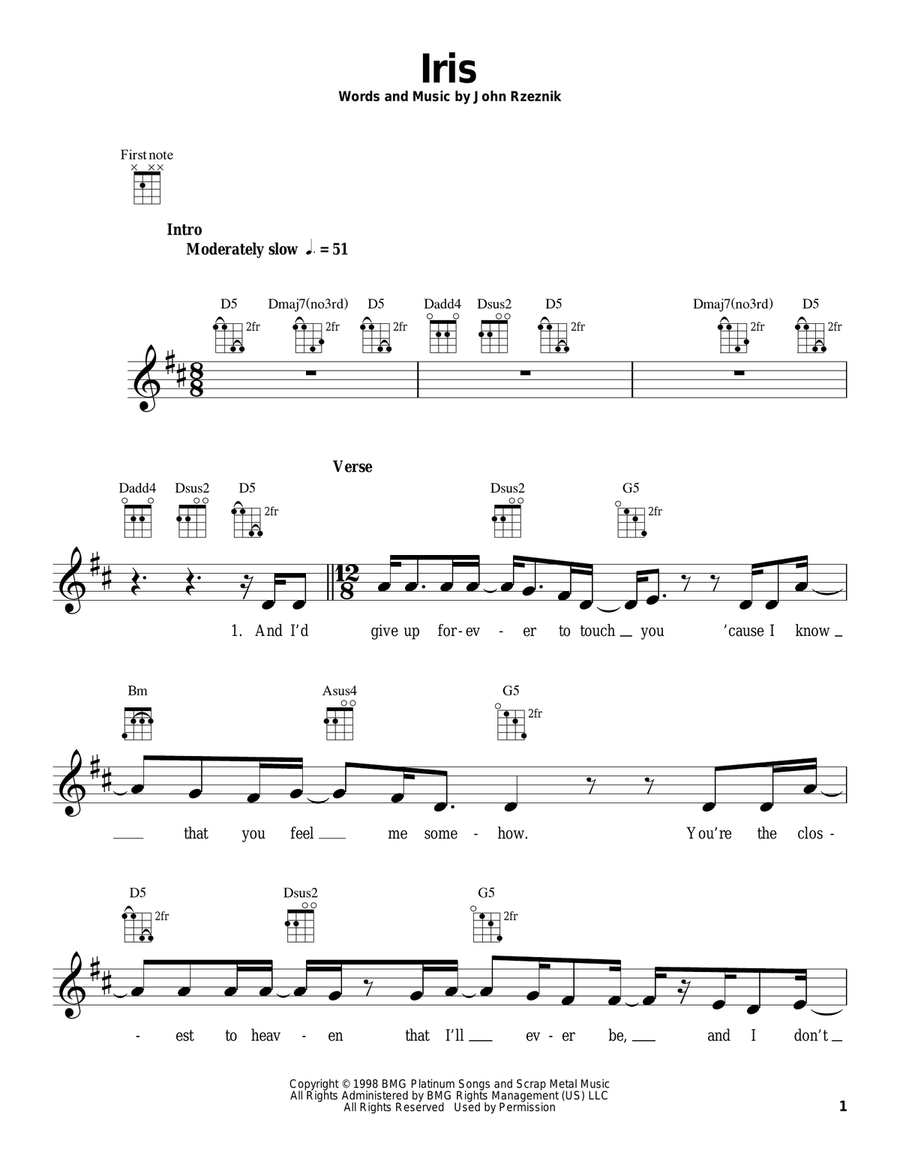 Iris Ukulele scores gallery preview page 1