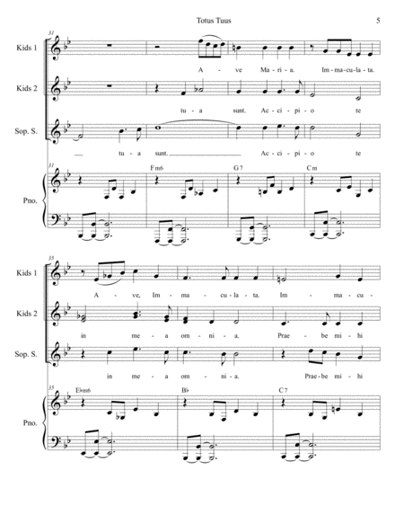 Totus Tuus (3-part children's choir) image number null