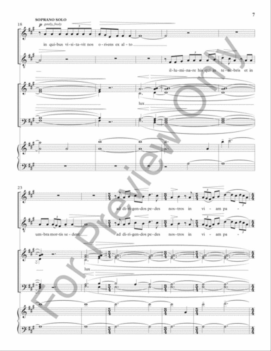 LUX: The Dawn From On High (Vocal Score) Choir scores gallery preview page 8