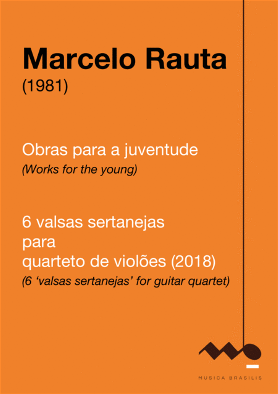 Book cover for 6 valsas sertanejas para quarteto de violões