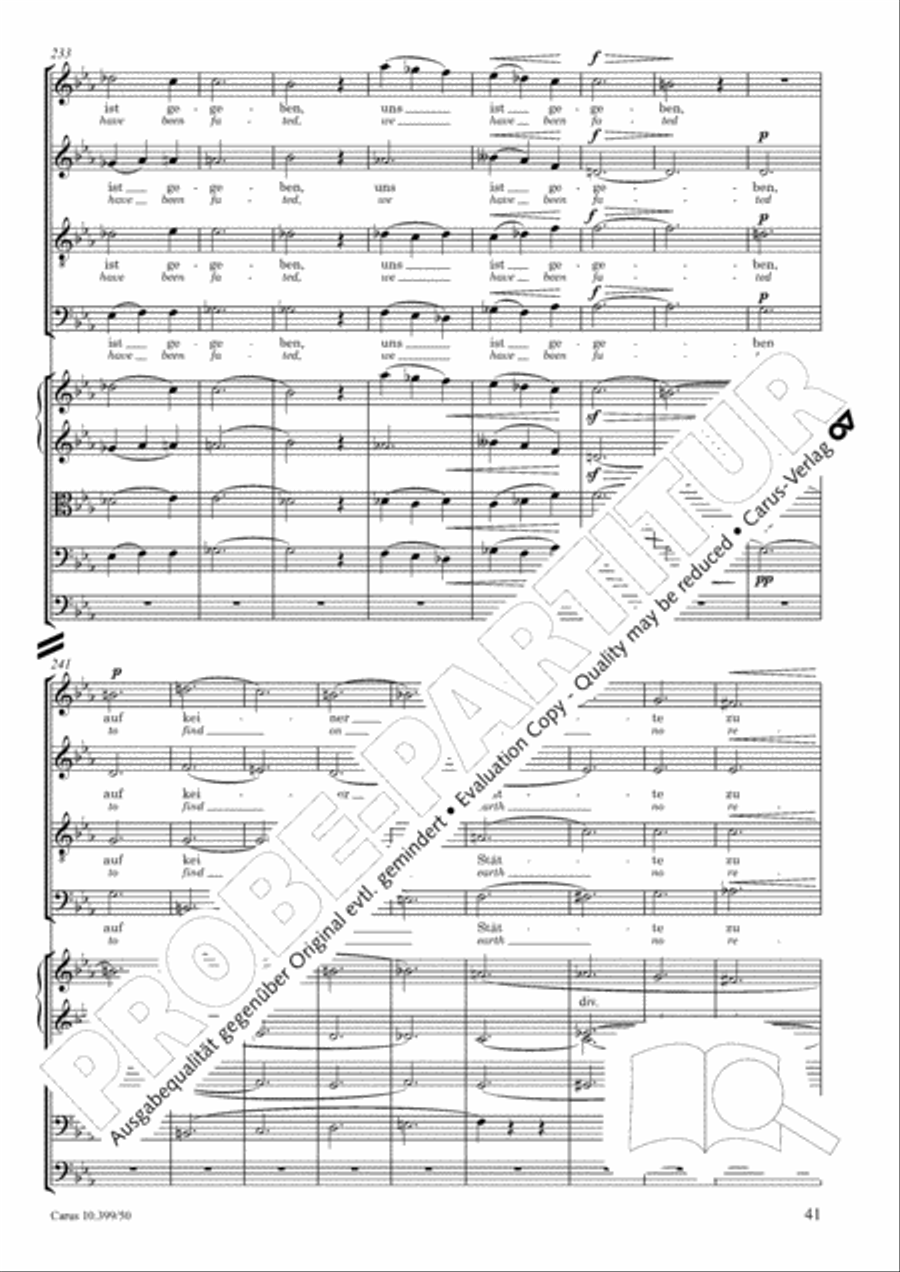 Schicksalslied, Op. 54 Choir scores gallery preview page 42