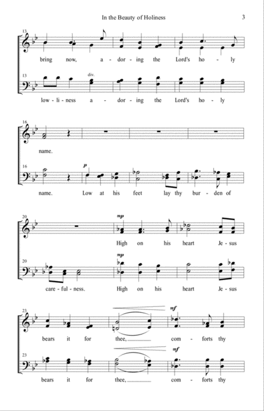 In the Beauty of Holiness 4-Part scores gallery preview page 3