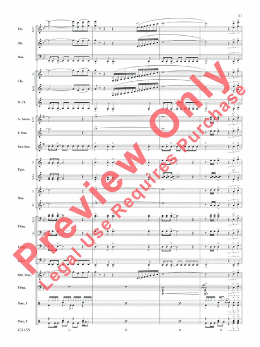 Rocky on Broadway Rocky on Broadway Concert Band scores gallery preview page 12