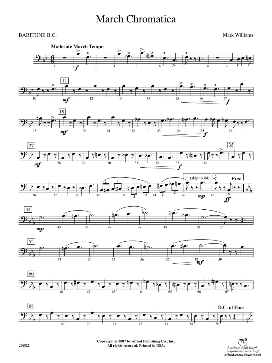March Chromatica: Baritone B.C.