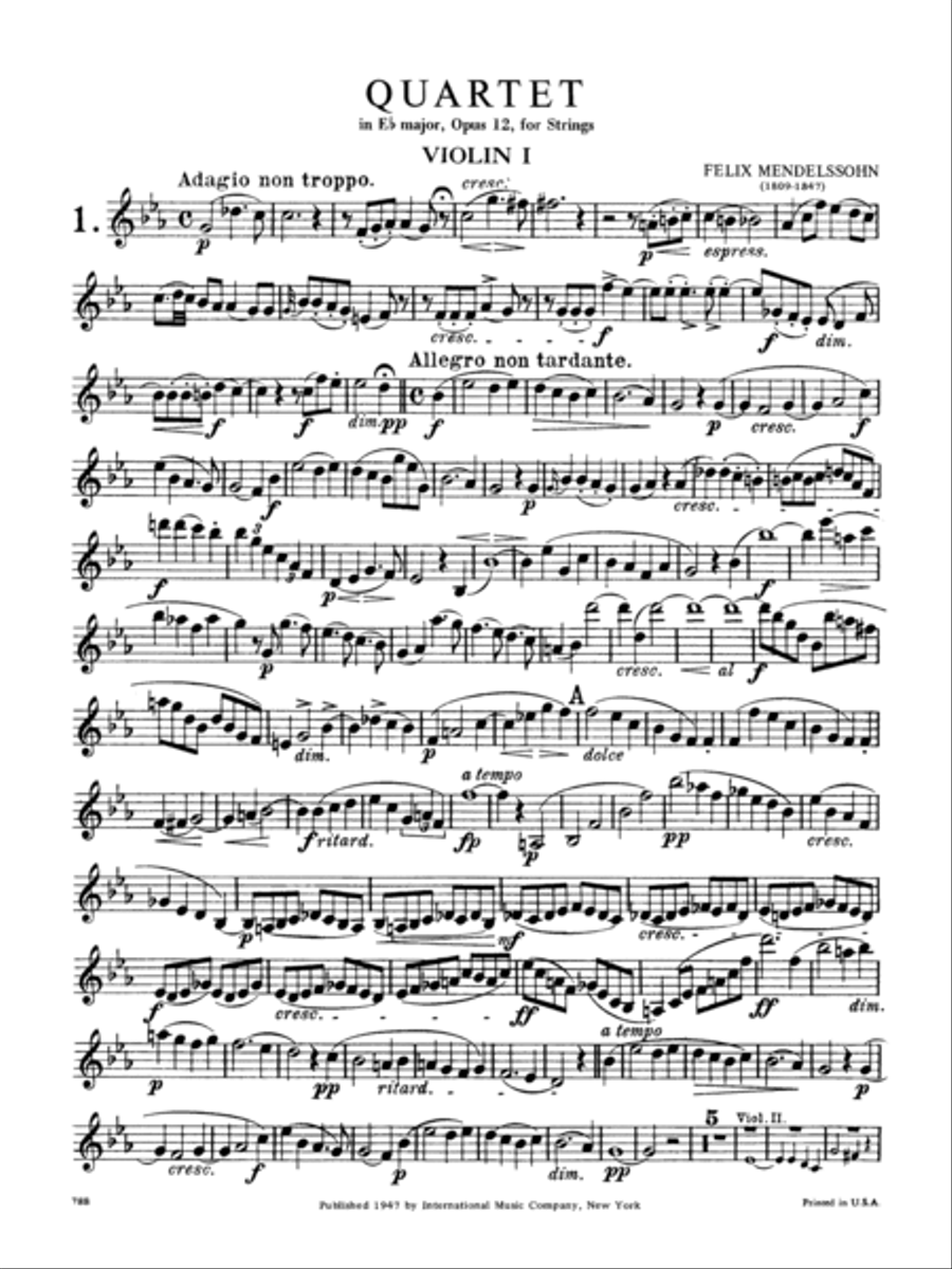 Four Celebrated Quartets Four Celebrated Quartets String Quartet scores gallery preview page 2