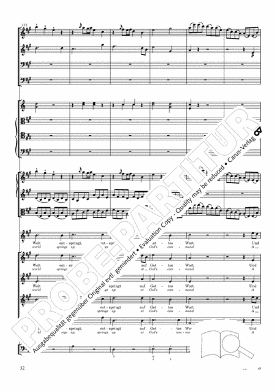 The Creation (Die Schopfung) 4-Part scores gallery preview page 52