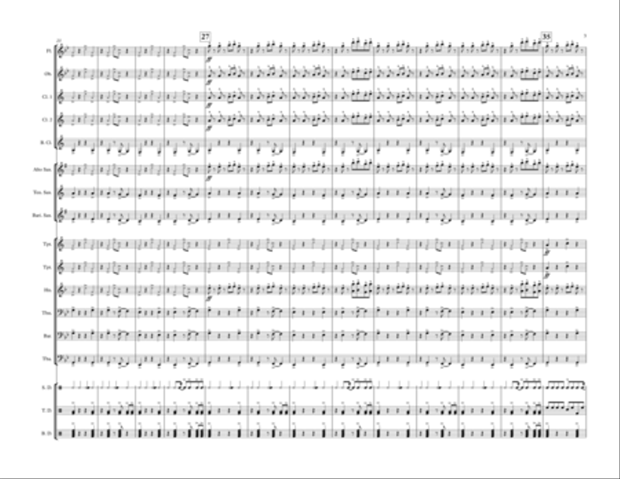Hip Hop Band - for marching band or pep band Pep Band scores gallery preview page 3
