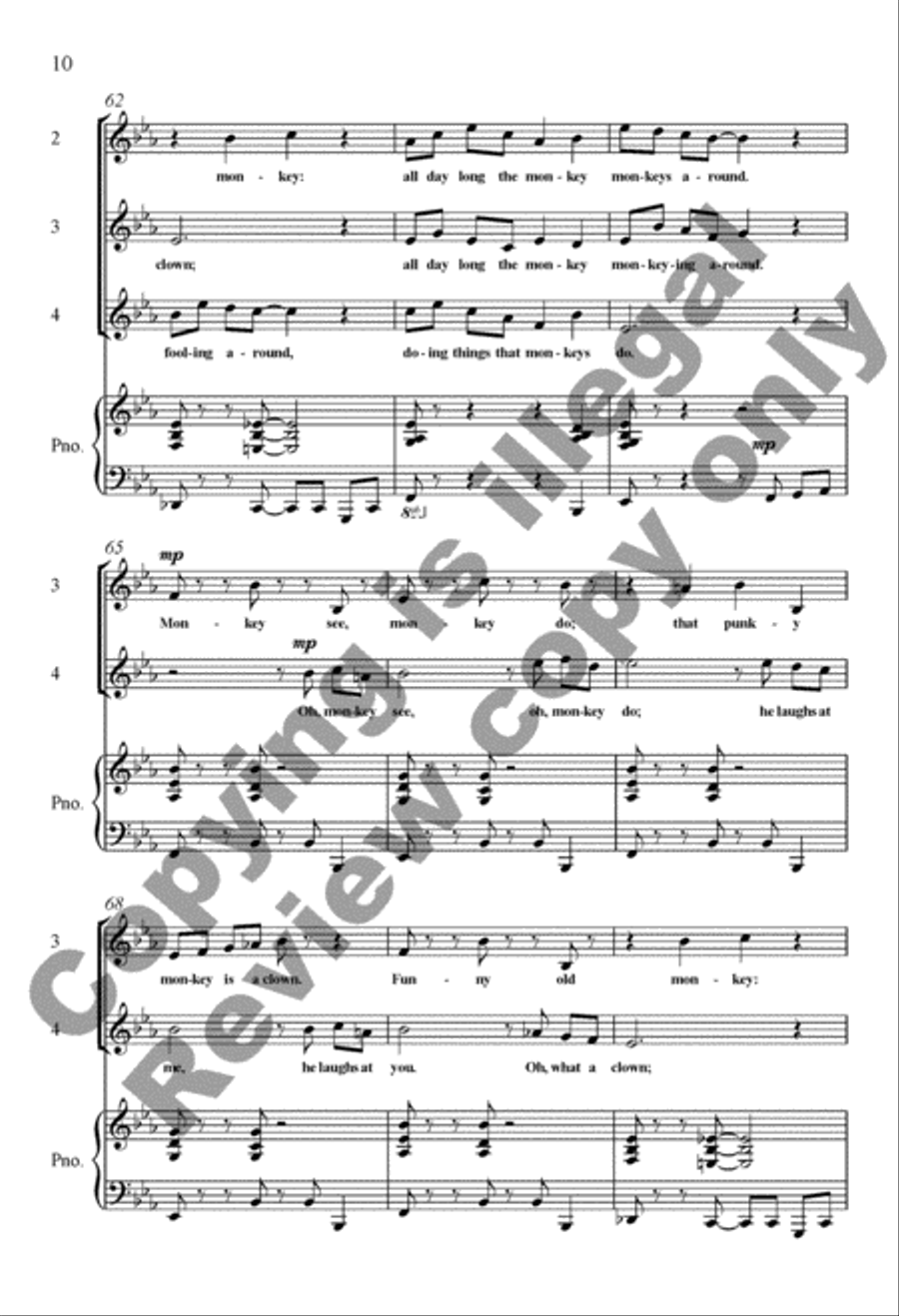 A Trip to the Zoo: 4. Monkey Business 4-Part scores gallery preview page 21