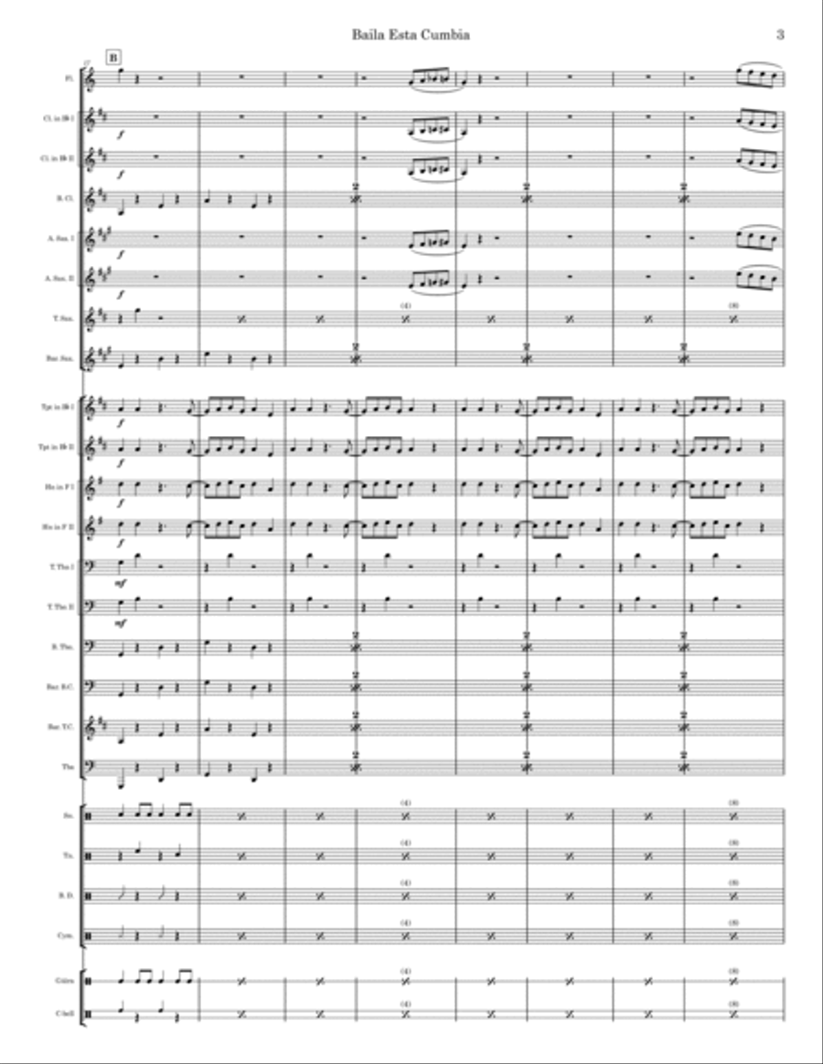 Baila Esta Cumbia Marching Band scores gallery preview page 3