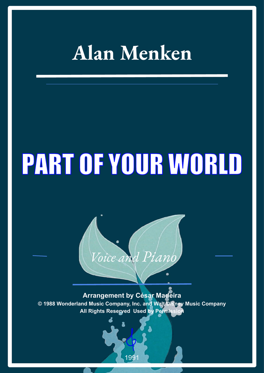 Part Of Your World Piano, Vocal scores gallery preview page 1