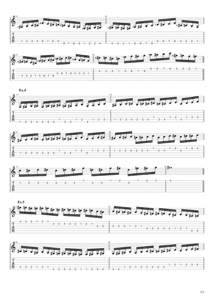 Guitar Chromatic Warmup Exercise [Advance]