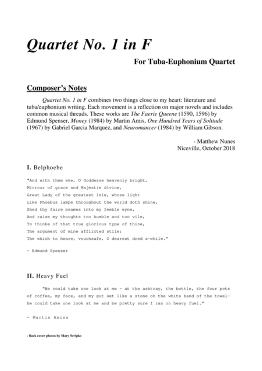 Quartet in F for Tuba-Euphonium Quartet Euphonium Quartet scores gallery preview page 2