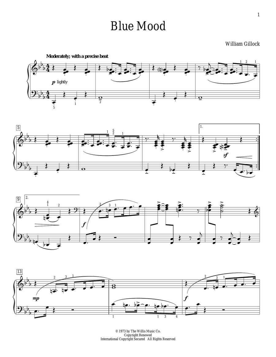 Blue Mood Piano Method scores gallery preview page 1