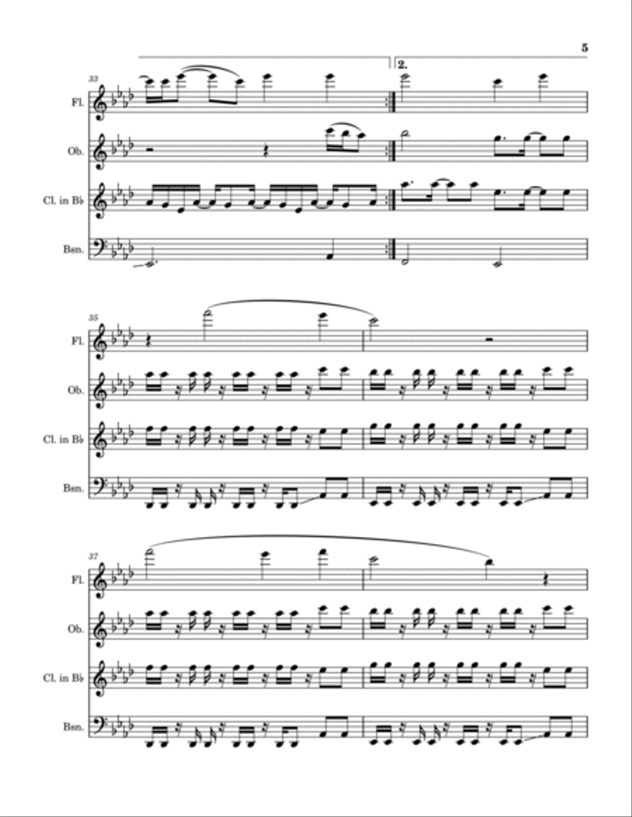 Then Christ Came Woodwind Quartet scores gallery preview page 6