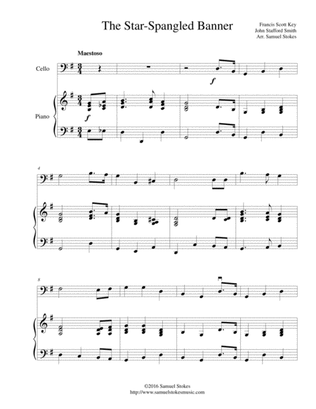 The Star-Spangled Banner - for cello and piano
