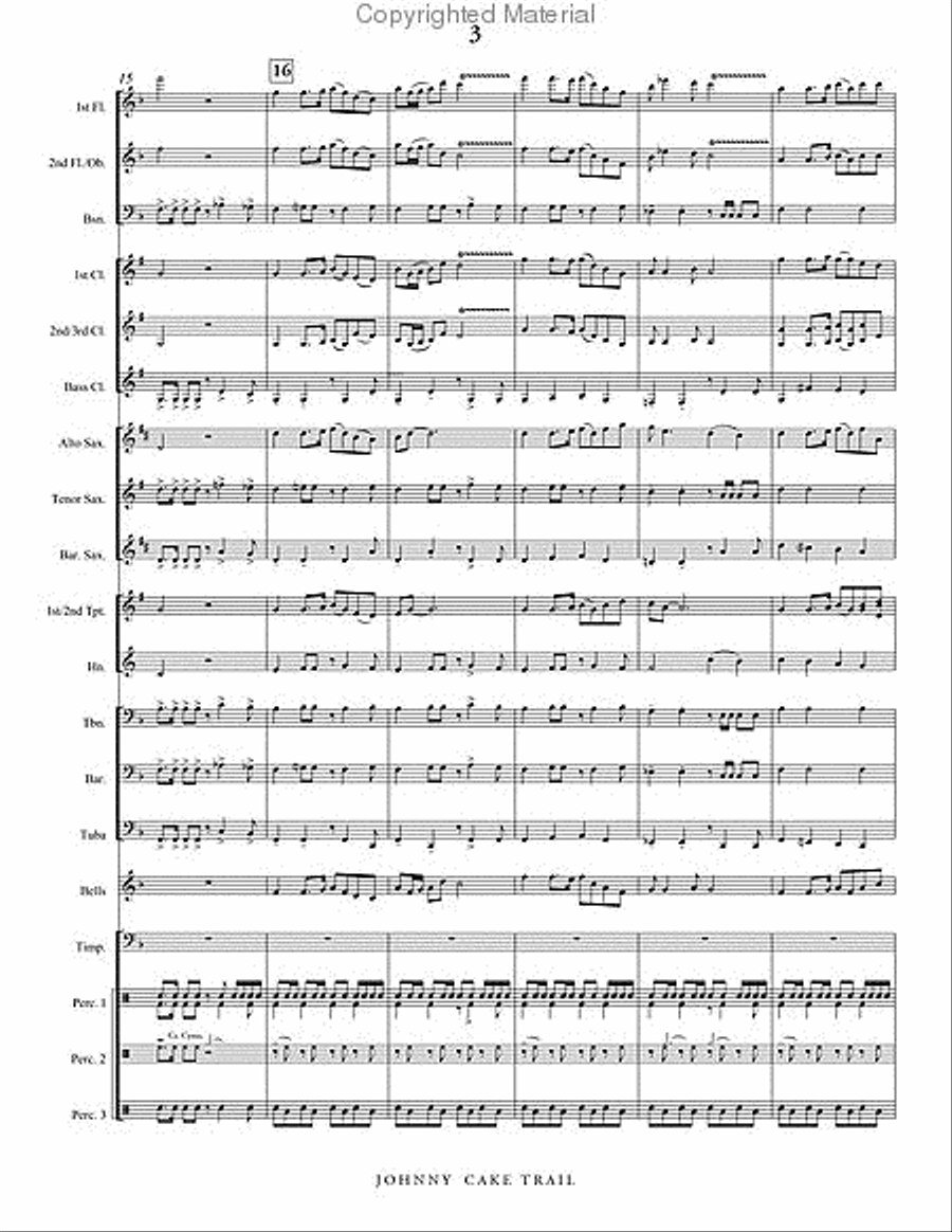 Johnnycake Trail Johnnycake Trail Concert Band scores gallery preview page 4