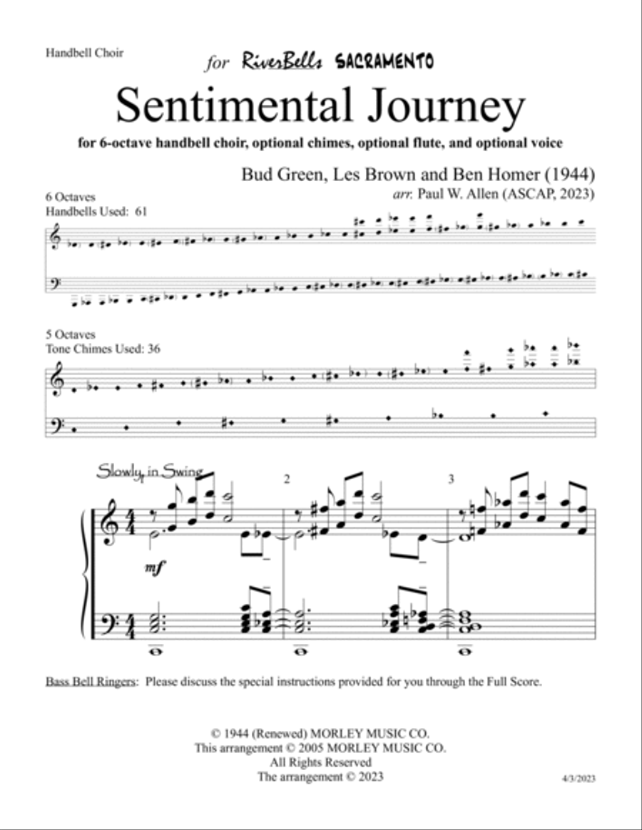 Sentimental Journey Piano, Vocal, Guitar scores gallery preview page 2