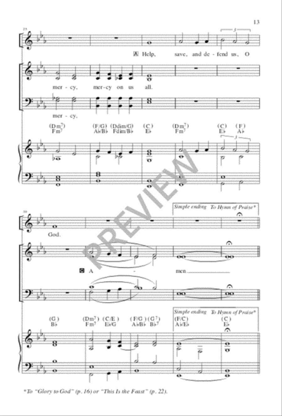 Tree of Life Setting, Holy Communion - Choral edition 4-Part scores gallery preview page 15