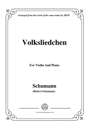 Book cover for Schumann-Volksliedchen,for Violin and Piano