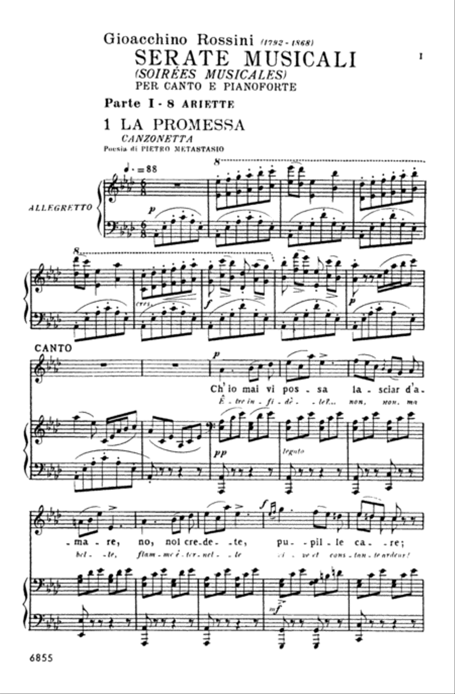 Rossini: Soirées Musicales, Volume I (Italian/French)