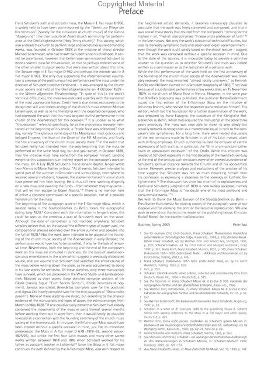 Mass in E flat major D 950 SATTB scores gallery preview page 4