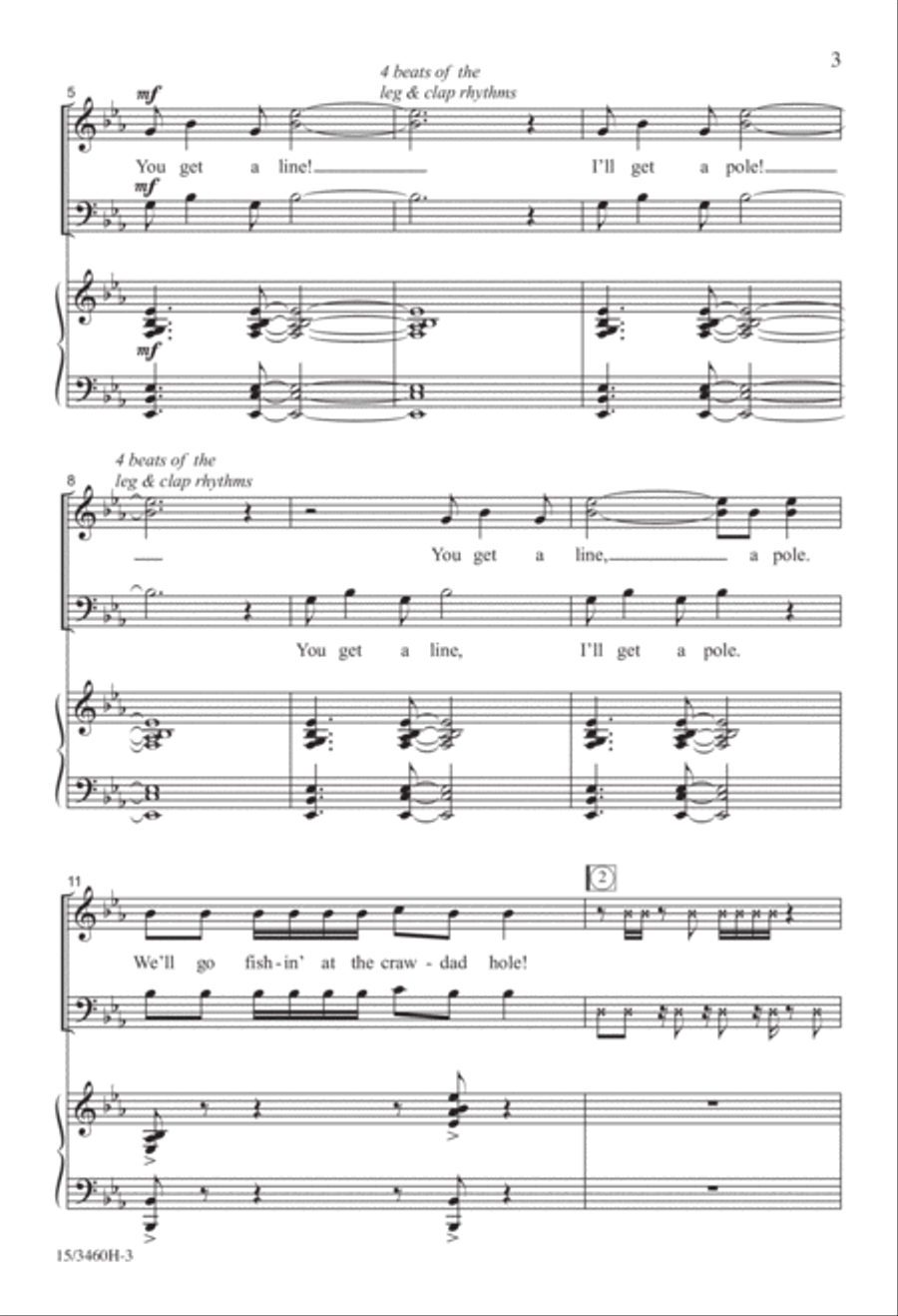 The Crawdad Song The Crawdad Song 3-Part scores gallery preview page 3