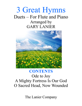 Book cover for Gary Lanier: 3 GREAT HYMNS (Duets for Flute & Piano)