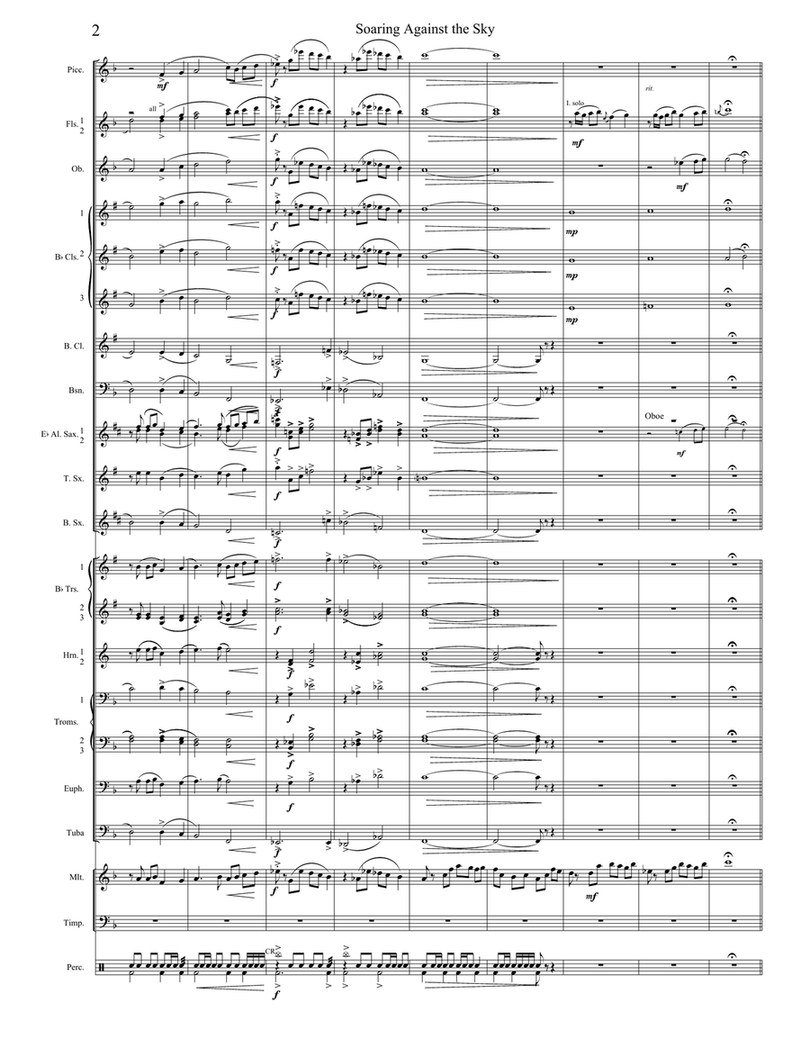 Soaring Against the Sky Concert Band scores gallery preview page 4
