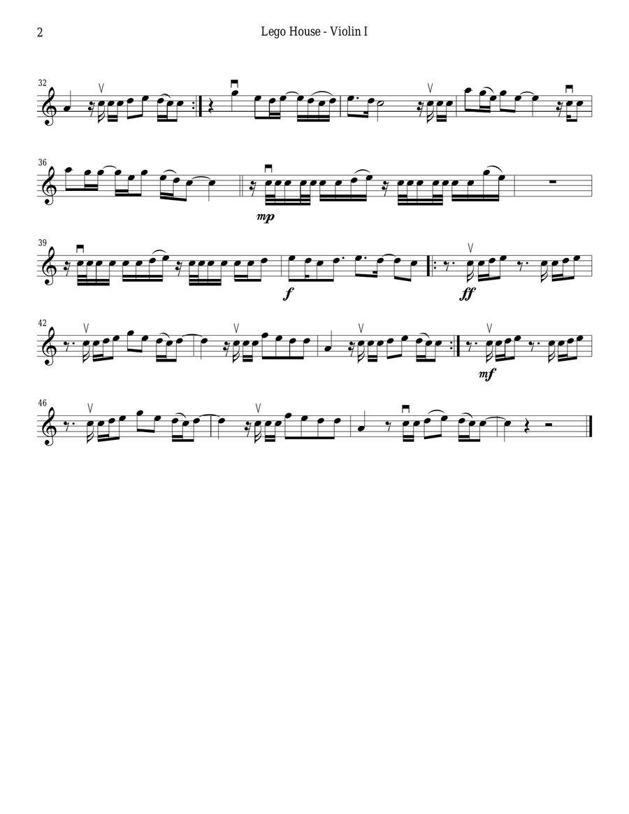 Lego House String Quartet scores gallery preview page 2