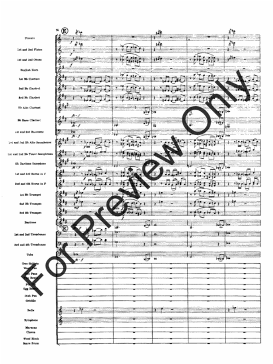 Variations On A Kitchen Sink Concert Band scores gallery preview page 17