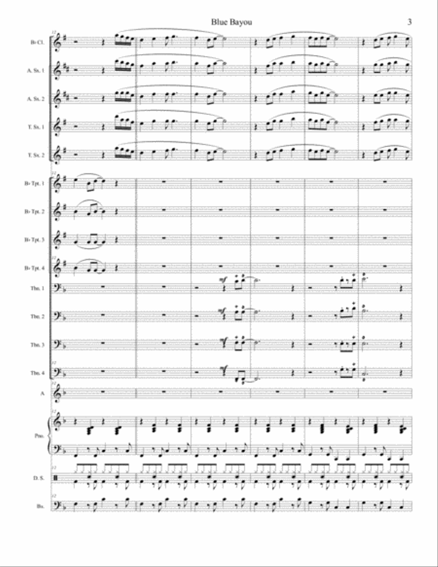 Blue Bayou Jazz Ensemble scores gallery preview page 3