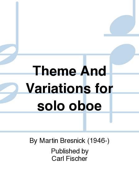 Theme And Variations for solo oboe