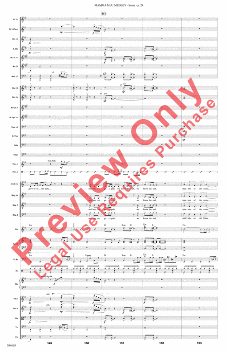 Mamma Mia! Medley Full Orchestra scores gallery preview page 25