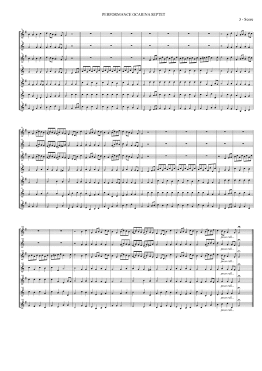 Performance Ocarina Septet Small Ensemble scores gallery preview page 5