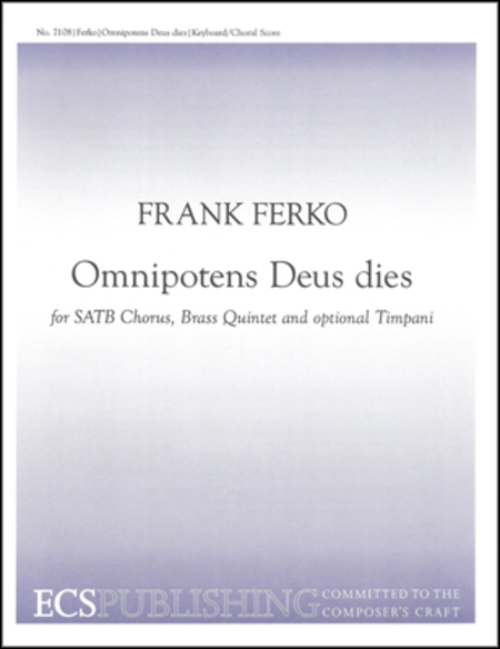 Omnipotens Deus dies (Keyboard/choral score)