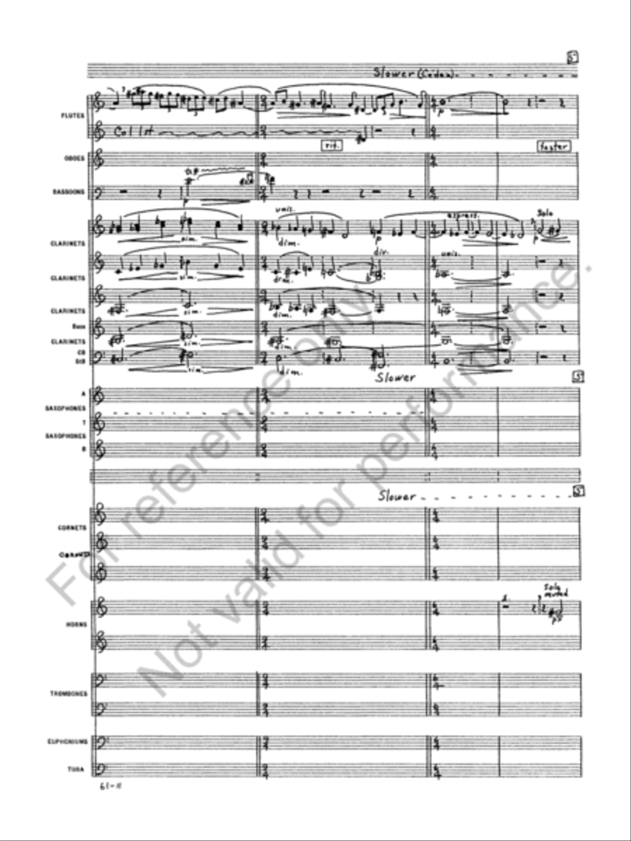 Prelude to the Afternoon of a Faun Concert Band scores gallery preview page 13