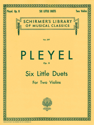 Book cover for Six Little Duets, Op. 8