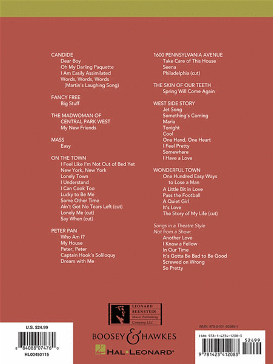 Bernstein Theatre Songs Medium Voice scores gallery preview page 2