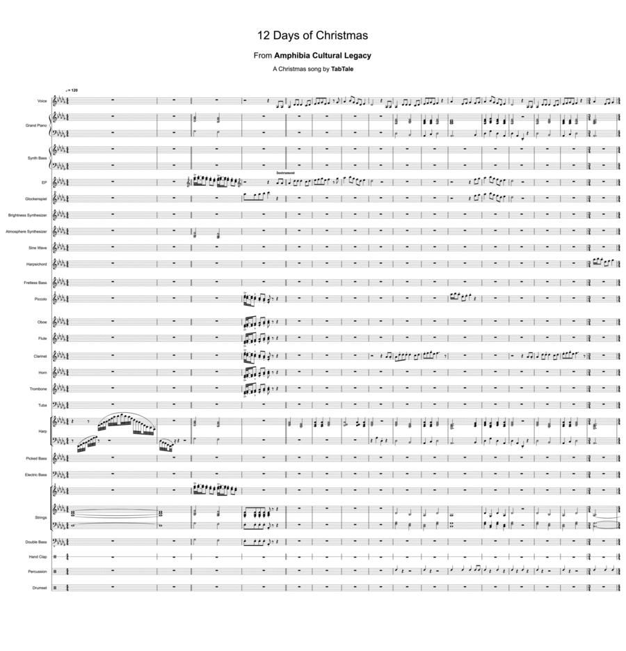 12 Days of Christmas Piccolo scores gallery preview page 1