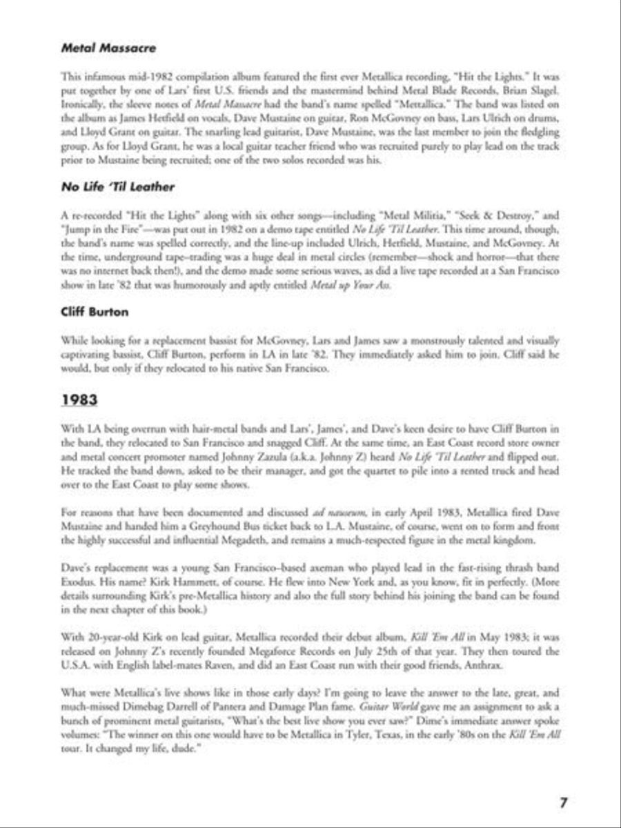 Kirk Hammett's Guitar Lessons: The Sound & the Fury Guitar Tablature scores gallery preview page 7
